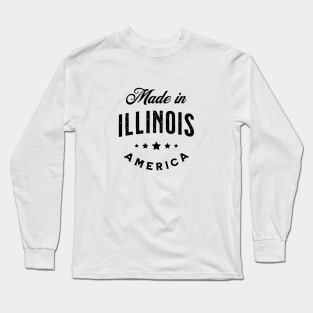 Made In Illinois, USA - Vintage Logo Yellow Long Sleeve T-Shirt